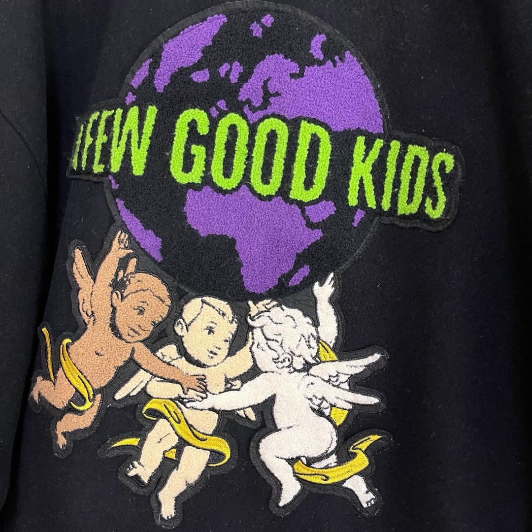 a few good kids スタジャン ブラック エンジェル 天使 XL a few good kids スタジャン ブラック エンジェル 天使 XL