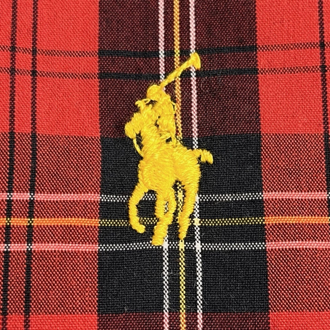 Ralph Lauren(ラルフローレン)の★レア ラルフローレン スイングトップ 赤 チェック柄 イエローポニー刺繍 L メンズのジャケット/アウター(ブルゾン)の商品写真