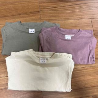 ザラキッズ(ZARA KIDS)のZARA 無地　長袖Tシャツ　春色　3枚セット(Tシャツ/カットソー)