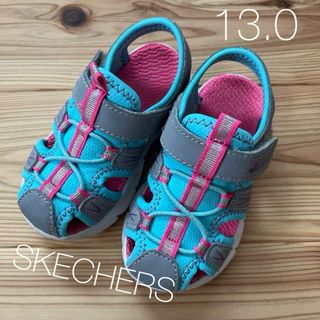 スケッチャーズ(SKECHERS)のriko301427様専用　SKECHERS サンダル　13.0 ピンク×水色(サンダル)