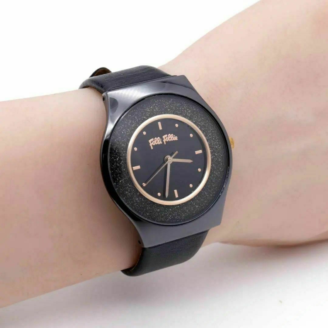Folli Follie(フォリフォリ)の《人気》Folli Follie 腕時計 ブラック SPARKLING SAND レディースのファッション小物(腕時計)の商品写真