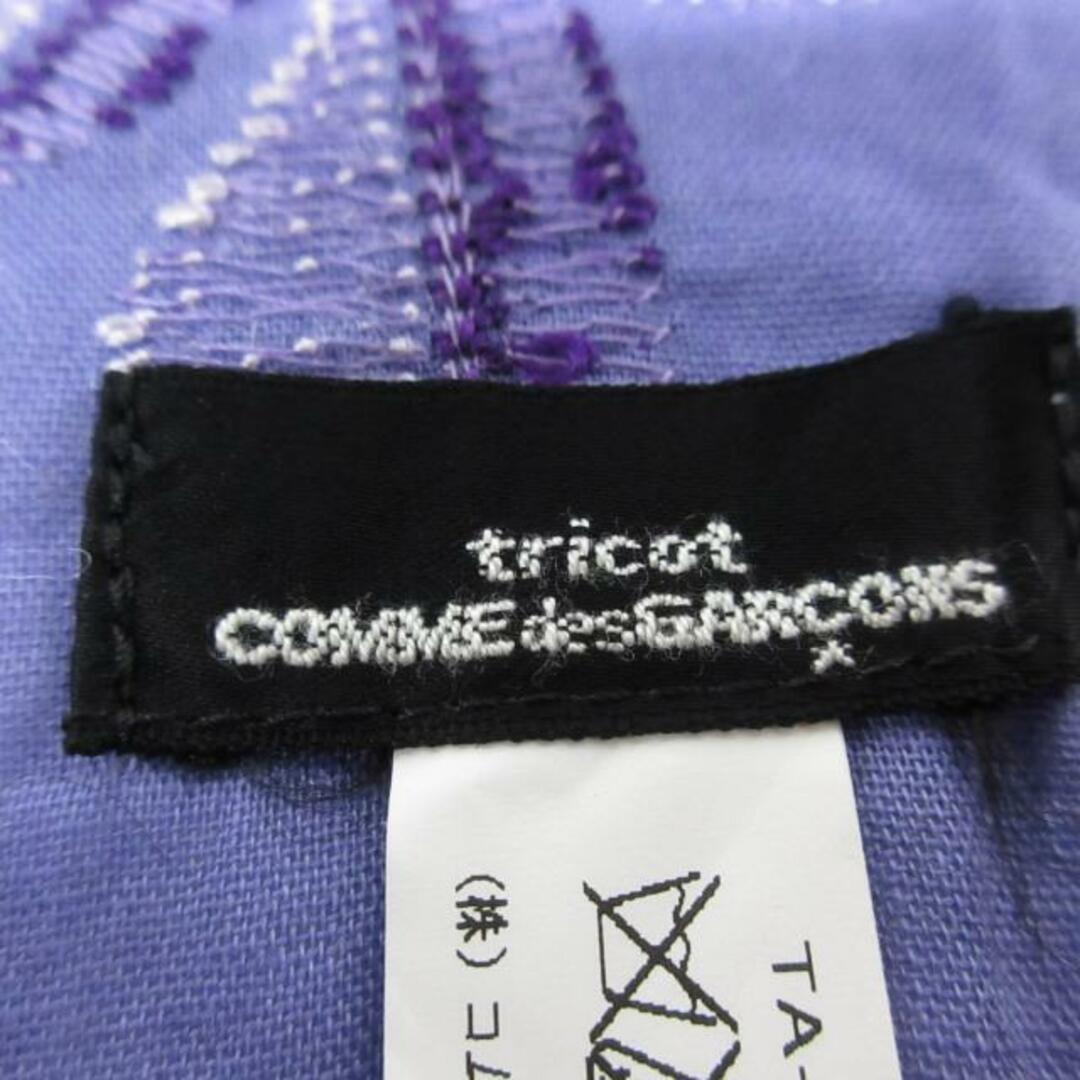 tricot COMMEdesGARCONS(トリココムデギャルソン) ストール(ショール) - ライトパープル×パープル×ライトグレー 花柄/刺繍 コットン×レーヨン レディースのファッション小物(マフラー/ショール)の商品写真