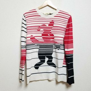 マルニ(Marni)のMARNI(マルニ) 長袖セーター サイズ38 S レディース - 白×レッド×黒 クルーネック/うさぎ/ボーダー(ニット/セーター)