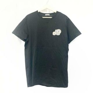 モンクレール(MONCLER)のMONCLER(モンクレール) 半袖Tシャツ サイズXL メンズ美品  MAGLIA T-SHIRT 黒×アイボリー×マルチ クルーネック(Tシャツ/カットソー(半袖/袖なし))