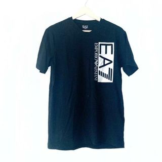 エンポリオアルマーニ(Emporio Armani)のEMPORIOARMANI(エンポリオアルマーニ) 半袖Tシャツ サイズM メンズ - 黒×ライトグレー Vネック/EA7(Tシャツ/カットソー(半袖/袖なし))