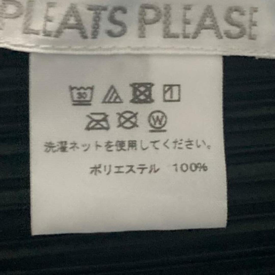 PLEATS PLEASE ISSEY MIYAKE(プリーツプリーズイッセイミヤケ)のPLEATS PLEASE(プリーツプリーズ) 長袖カットソー サイズ3 L レディース - 黒 クルーネック/プリーツ/ショート丈 レディースのトップス(カットソー(長袖/七分))の商品写真