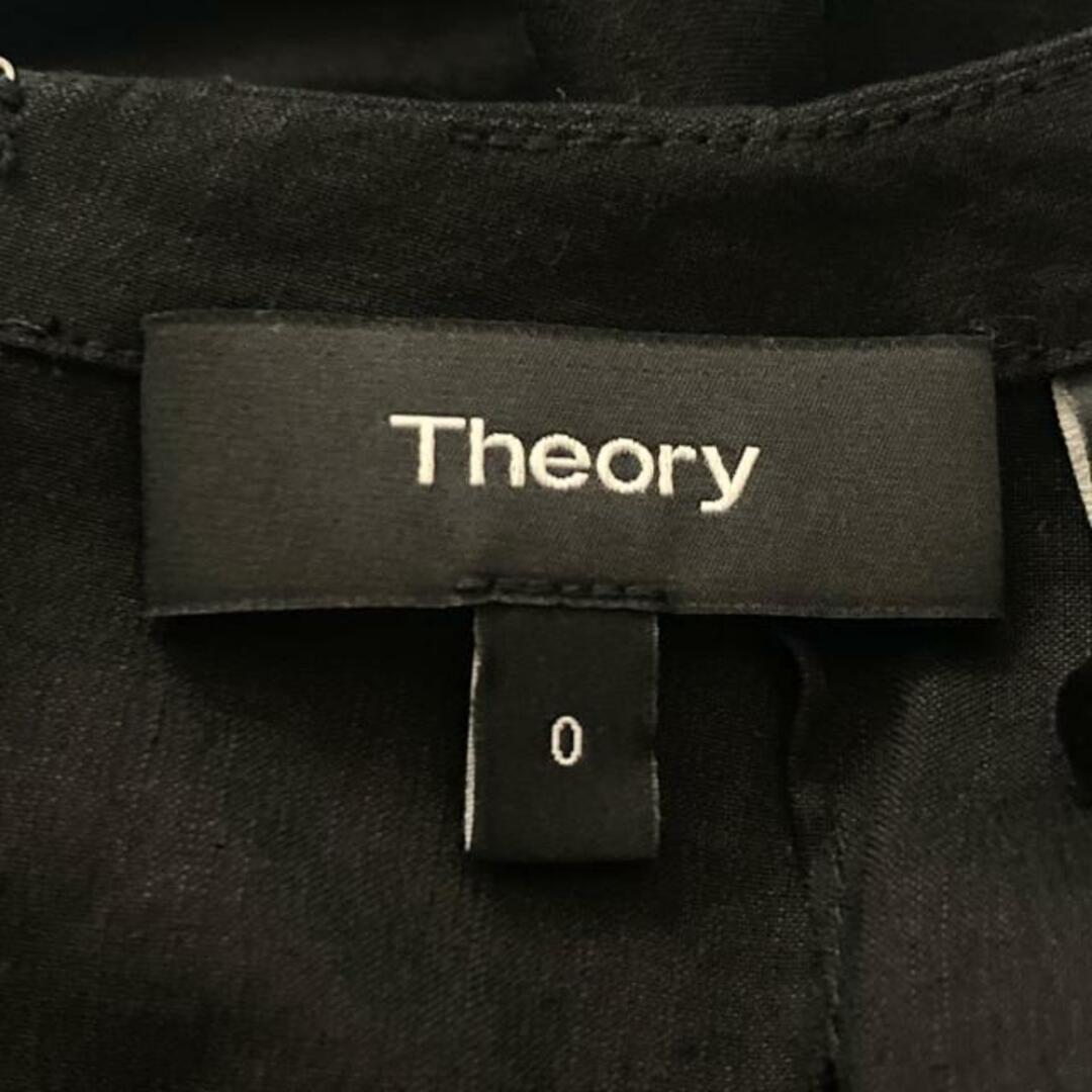 theory(セオリー)のtheory(セオリー) ワンピース サイズ0 XS レディース - 黒 Vネック/ノースリーブ/ひざ丈 レディースのワンピース(その他)の商品写真