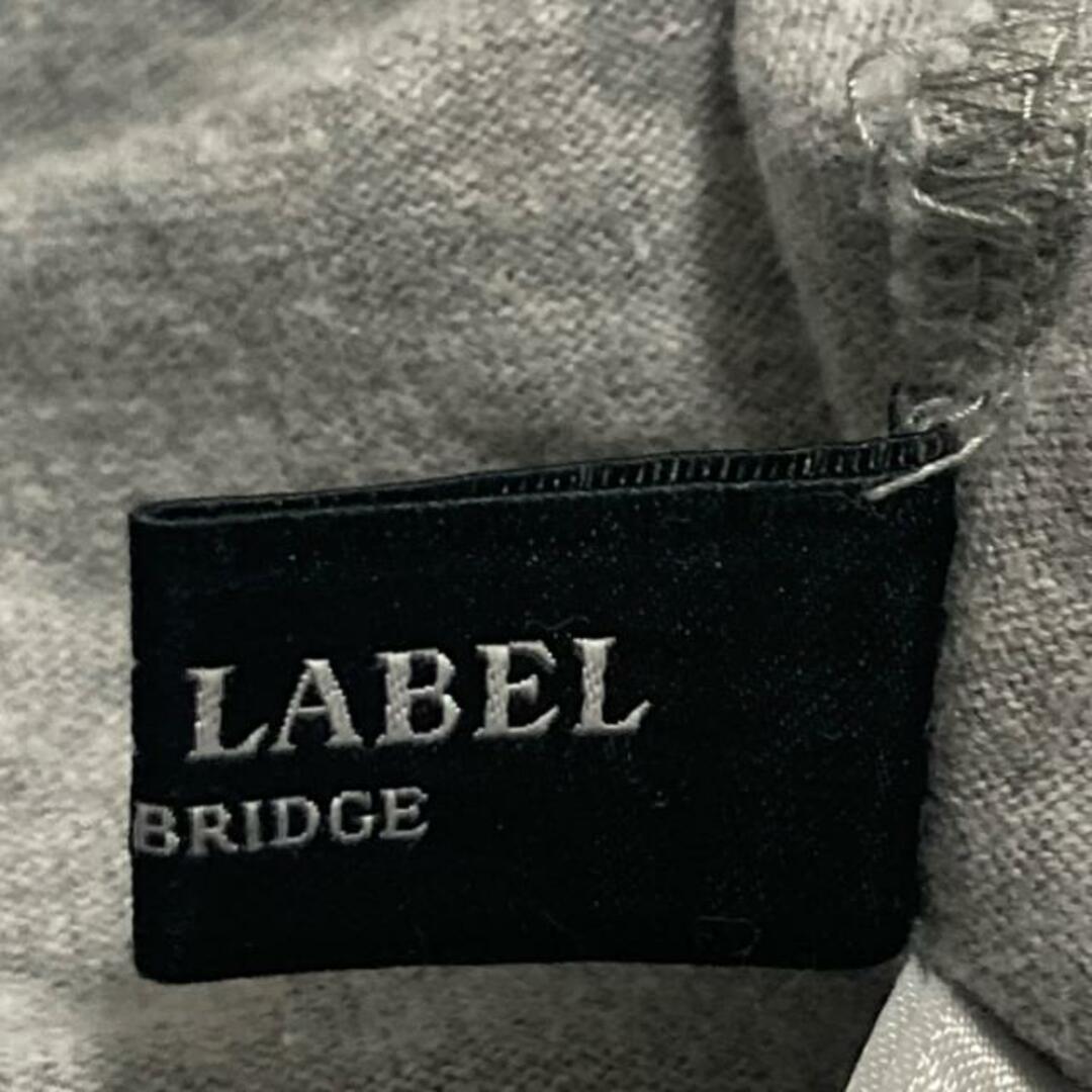 BLACK LABEL CRESTBRIDGE(ブラックレーベルクレストブリッジ)のBLACK LABEL CRESTBRIDGE(ブラックレーベルクレストブリッジ) 半袖Tシャツ サイズ3 L レディース - ライトグレー×ダークネイビー クルーネック/ハート レディースのトップス(Tシャツ(半袖/袖なし))の商品写真