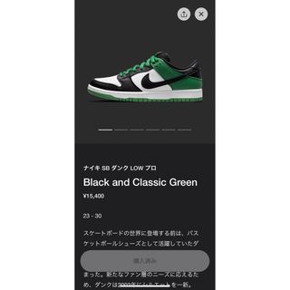 【新品タグ付:28cm】nike dunk sb low pro green(スニーカー)