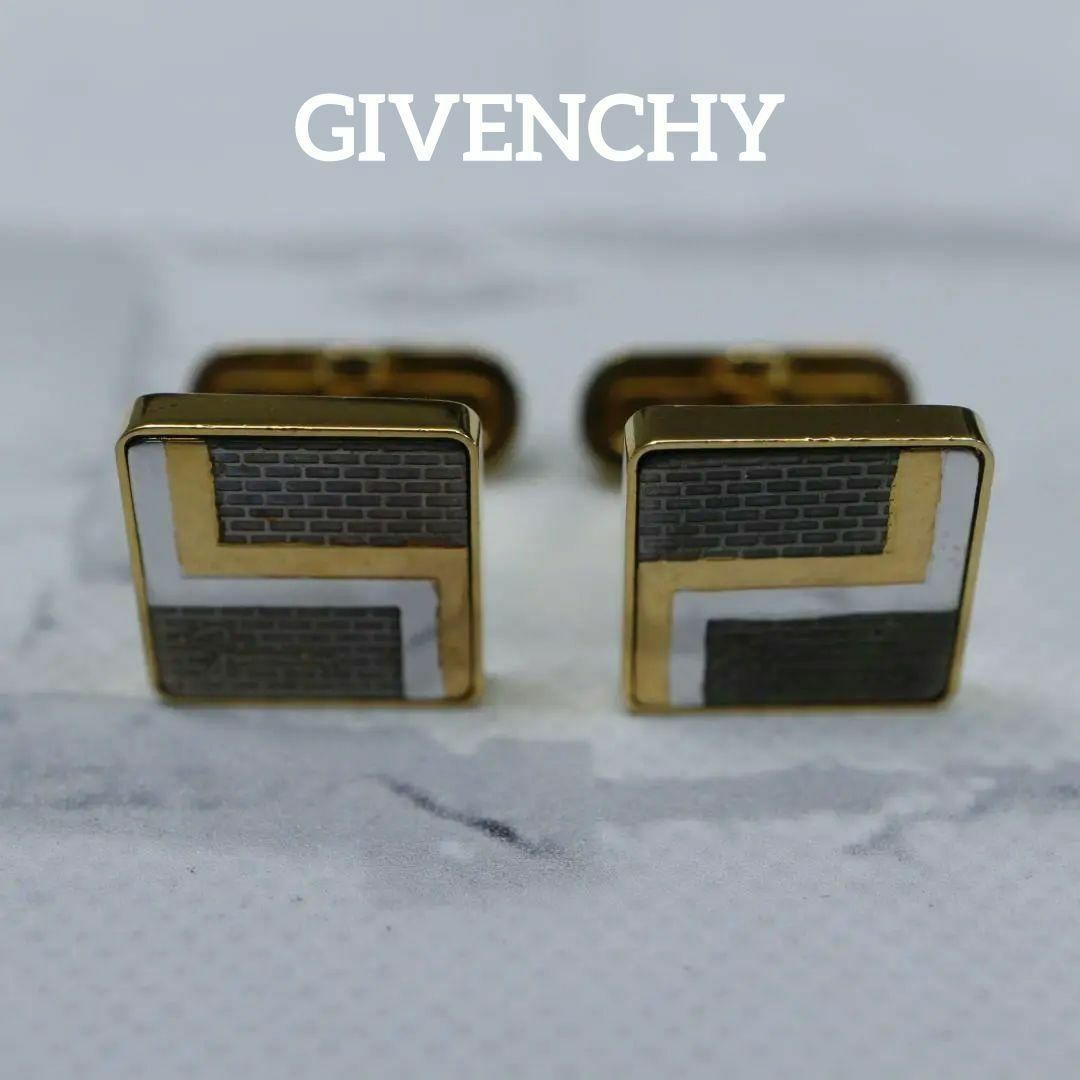 GIVENCHY(ジバンシィ)の【匿名配送】ジバンシー カフス ゴールド ロゴ シンプル 6 メンズのファッション小物(カフリンクス)の商品写真