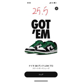 ナイキ(NIKE)のナイキ SB ダンク ロー プロ "ブラック アンド クラシックグリーン(スニーカー)