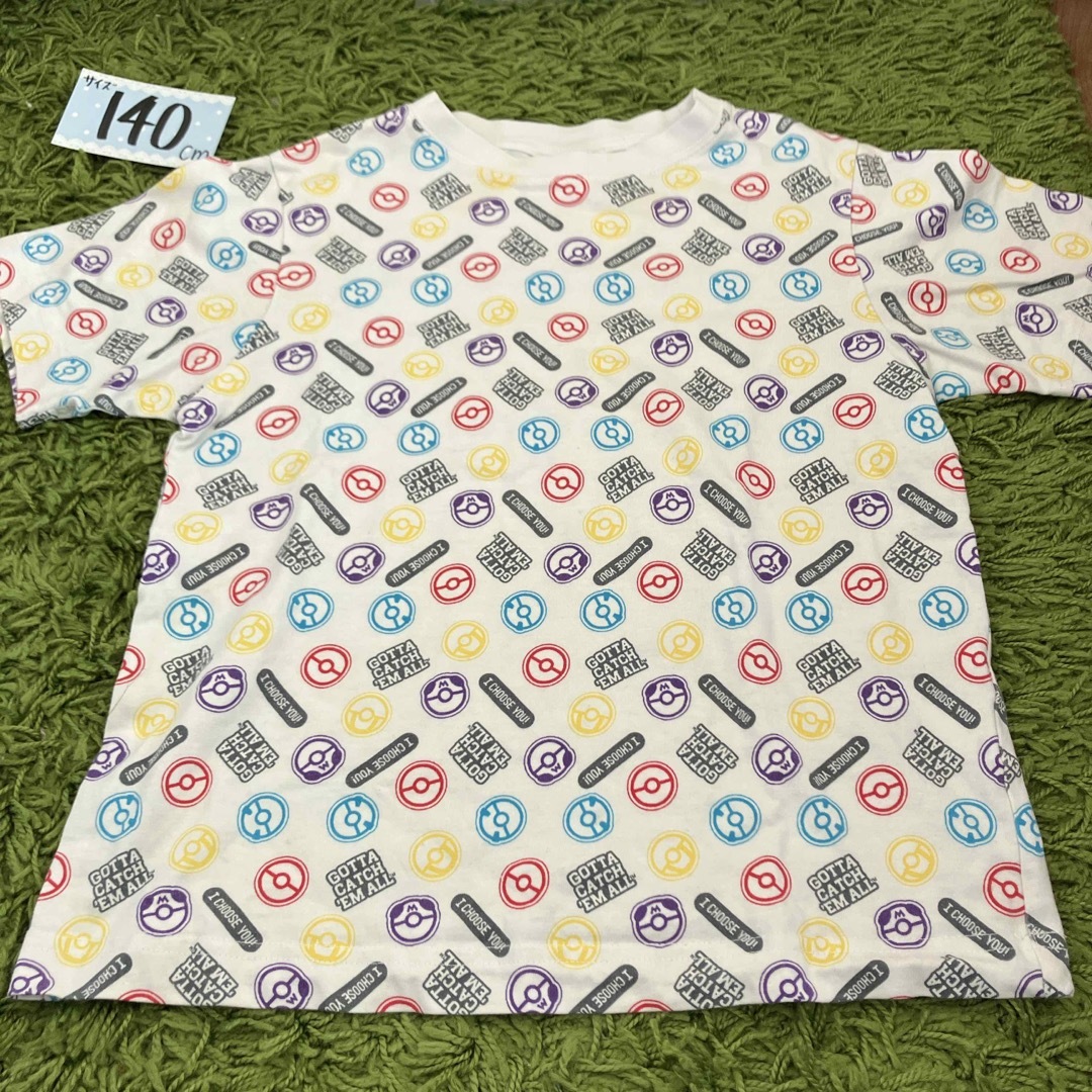 140 ポケモン　モンスターボール　tシャツ キッズ/ベビー/マタニティのキッズ服男の子用(90cm~)(Tシャツ/カットソー)の商品写真