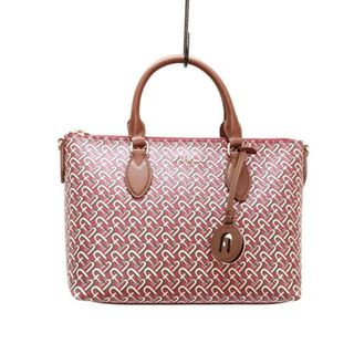 フルラ(Furla)のFURLA(フルラ) ハンドバッグ - レッド×ベージュ×カーキ レザー(ハンドバッグ)