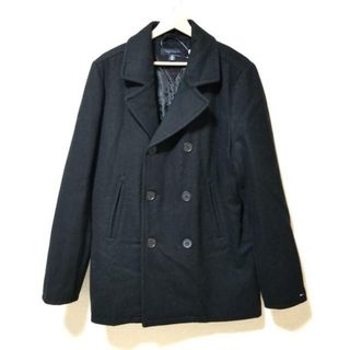 トミーヒルフィガー(TOMMY HILFIGER)のTOMMY HILFIGER(トミーヒルフィガー) Pコート サイズS/P S メンズ美品  - 黒 長袖/秋/冬(ピーコート)