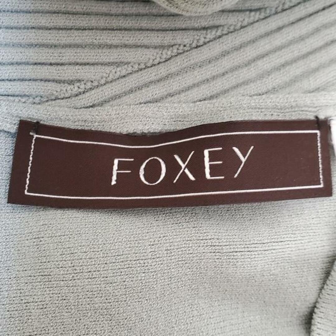 FOXEY(フォクシー)のFOXEY(フォクシー) 長袖カットソー レディース - ライトグリーン 肩パッド レディースのトップス(カットソー(長袖/七分))の商品写真