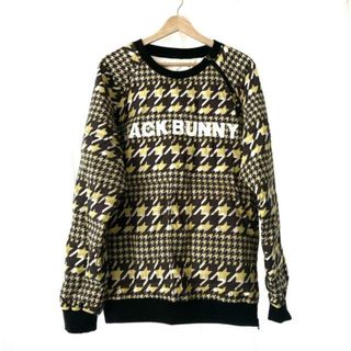 JackBunny!!(ジャックバニー) ブルゾン サイズ5 XL メンズ - 黒×イエロー×白 長袖/中綿/プルオーバー/秋/冬(ブルゾン)