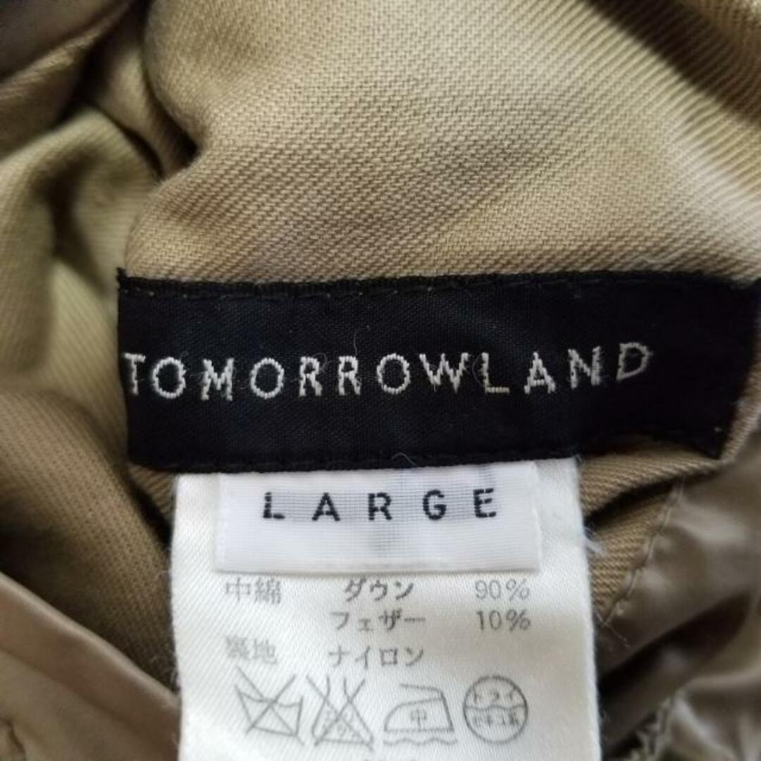 TOMORROWLAND(トゥモローランド)のTOMORROWLAND(トゥモローランド) ダウンベスト サイズLarge L メンズ - ベージュ×黒 ジップアップ/リバーシブル/冬 メンズのジャケット/アウター(ダウンベスト)の商品写真