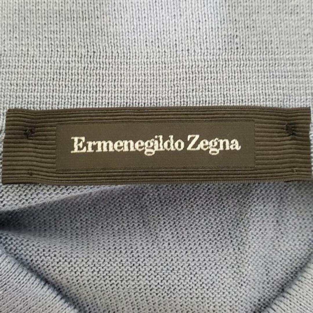 Ermenegildo Zegna(エルメネジルドゼニア)のErmenegildo Zegna(エルメネジルド ゼニア) 半袖ポロシャツ サイズS メンズ - ブルーグレー×白×マルチ メンズのトップス(ポロシャツ)の商品写真