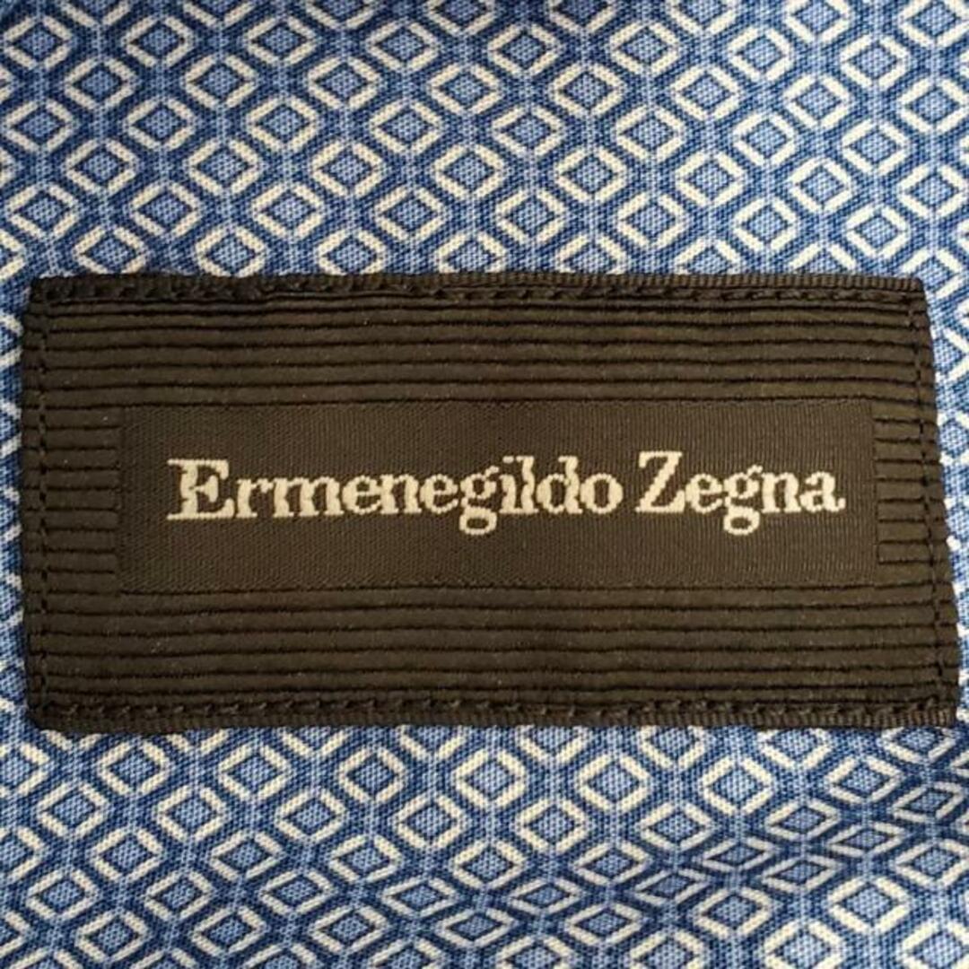 Ermenegildo Zegna(エルメネジルドゼニア)のErmenegildo Zegna(エルメネジルド ゼニア) 長袖シャツ サイズS メンズ美品  - ブルー×白×マルチ メンズのトップス(シャツ)の商品写真