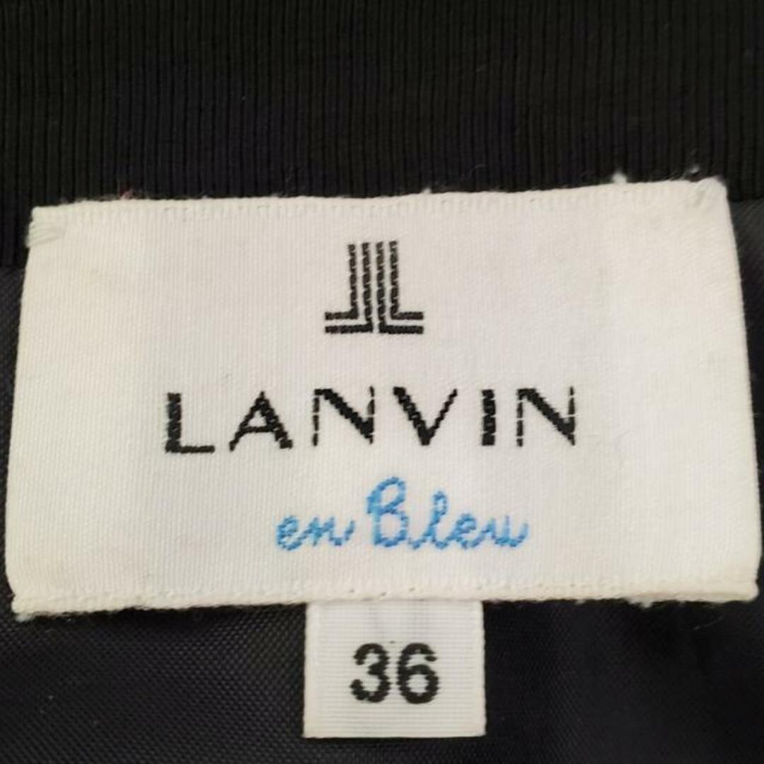 LANVIN en Bleu(ランバンオンブルー)のLANVIN en Bleu(ランバンオンブルー) スカート サイズ36 S レディース美品  - 黒 ひざ丈/フェイクレザー レディースのスカート(その他)の商品写真