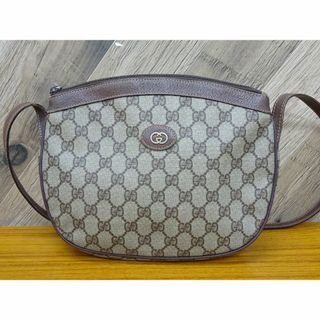 グッチ(Gucci)のK渋111/ GUCCI PVC レザー ショルダーバッグ GG柄 (ショルダーバッグ)