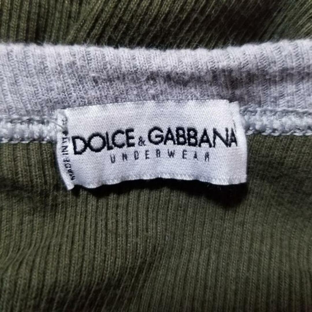 DOLCE&GABBANA(ドルチェアンドガッバーナ)のDOLCE&GABBANA(ドルチェアンドガッバーナ) 半袖Tシャツ サイズI4 メンズ美品  - カーキ×グレー Vネック/UNDERWEAR メンズのトップス(Tシャツ/カットソー(半袖/袖なし))の商品写真