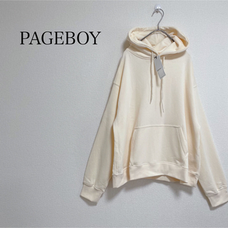 PAGEBOY - 【新品タグ付】PAGEBOY BIGシルエットパーカー　オフホワイト　フリー