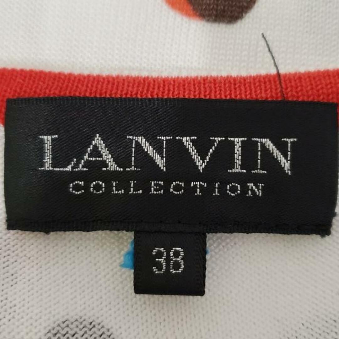 LANVIN COLLECTION(ランバンコレクション)のLANVIN COLLECTION(ランバンコレクション) 半袖Tシャツ サイズ38 M レディース - 白×ダークブラウン×レッド クルーネック レディースのトップス(Tシャツ(半袖/袖なし))の商品写真