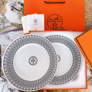 エルメス(Hermes)の新品未使用 2024年購入 Hデコ アッシュデコ ペア デザートプレート 付属品(食器)