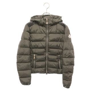 モンクレール(MONCLER)のMONCLER モンクレール ORION GIUBBOTTO オリオン ラムレザー切替 フード付きダウンジャケット レディース カーキ B20934585185(ダウンジャケット)