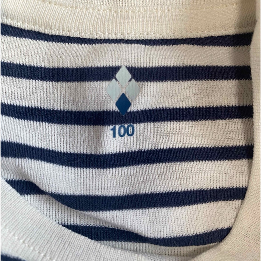 mont bell(モンベル)のモンベル　Tシャツ　100 ボーダー キッズ/ベビー/マタニティのキッズ服男の子用(90cm~)(Tシャツ/カットソー)の商品写真