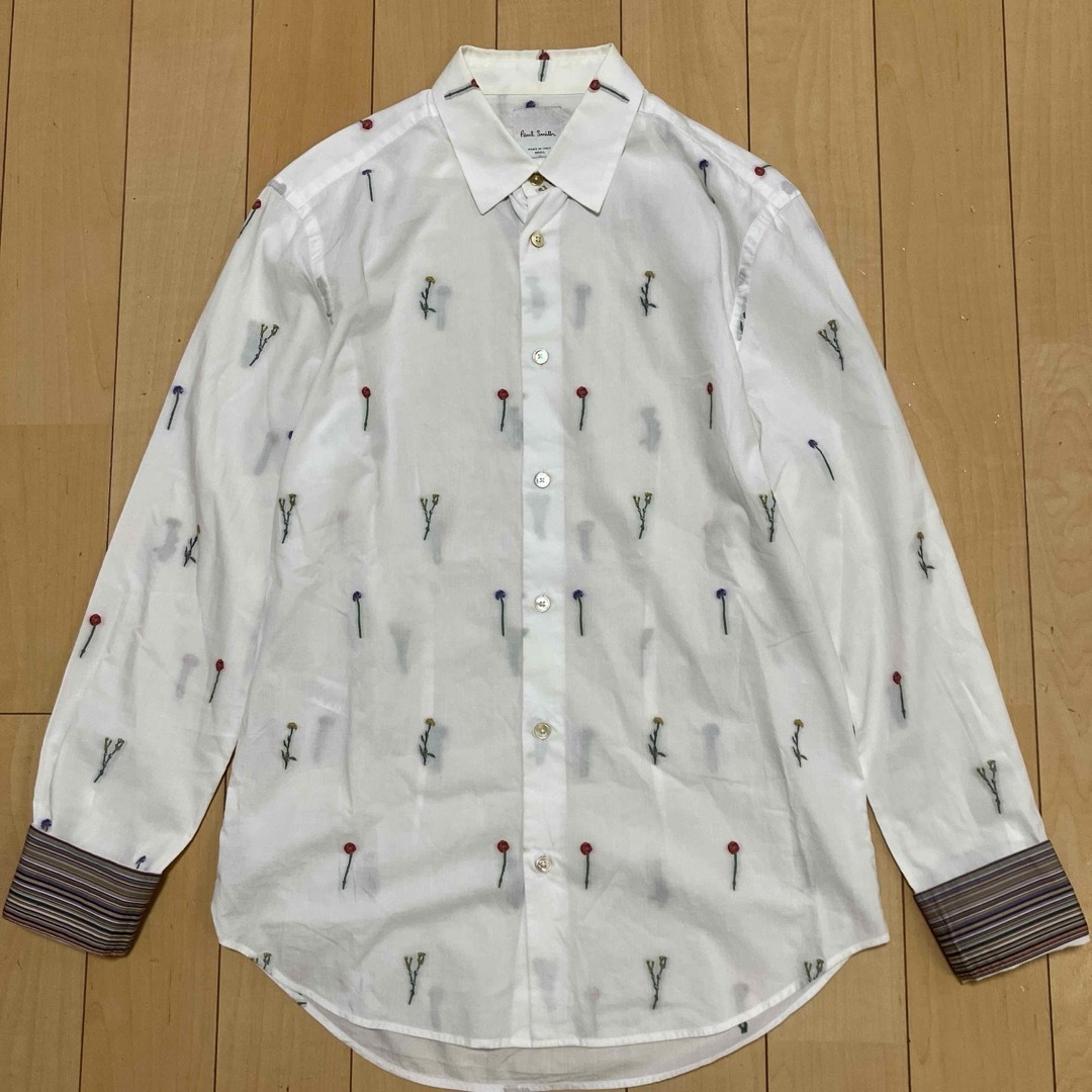 Paul Smith - Paul Smith ポールスミス 長袖シャツ 花柄刺繍 総 Paul Smith - Paul Smith ポールスミス 長袖シャツ 花柄刺繍 総