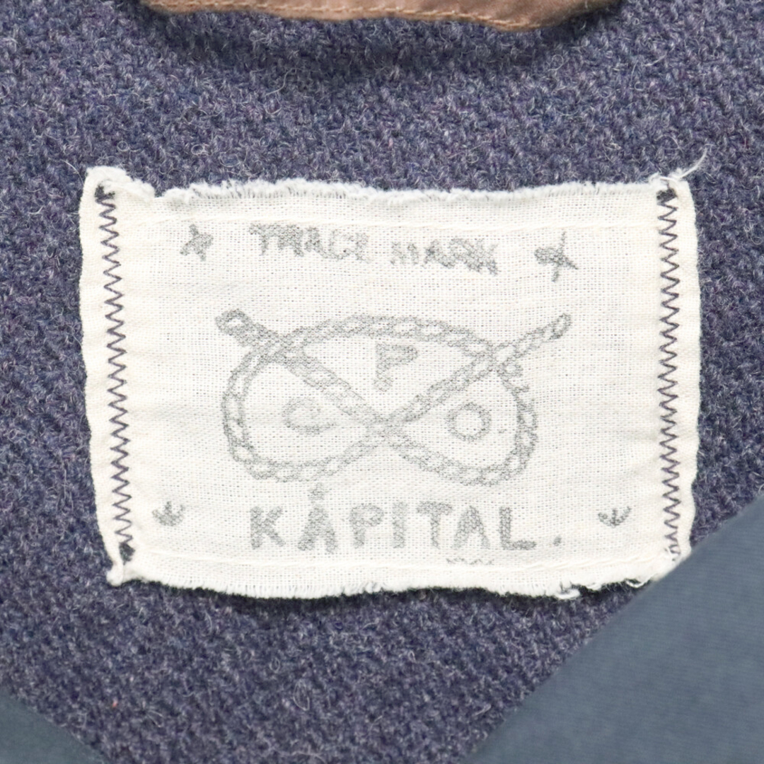 KAPITAL(キャピタル)のKAPITAL キャピタル エジプシャンツイル 3Bジャケット カバーオール 碇ボタン 裏地ウール キロヒラタ ネイビー メンズのジャケット/アウター(フライトジャケット)の商品写真