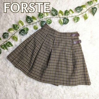 FORSTE フェアステ プリーツ ミニスカート 千鳥格子 オンワード樫山(ミニスカート)