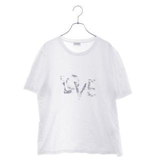 サンローラン(Saint Laurent)のSAINT LAURENT PARIS サンローランパリ 19S LOVE プリント コットン 半袖Tシャツ ホワイト 585351(Tシャツ/カットソー(半袖/袖なし))