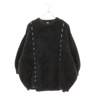 PAMEO POSE パメオ ポーズ Cat Sweater シャギーキャット ニットセーター ブラック 2322526008