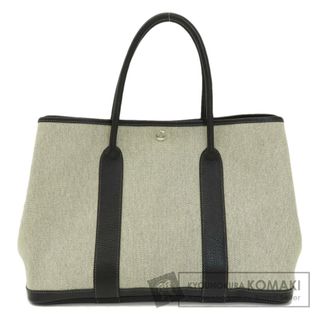 エルメス(Hermes)のHERMES ガーデンパーティPM シルバー金具 ハンドバッグ キャンバス レディース(ハンドバッグ)