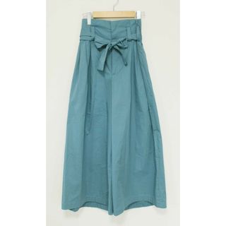 ザラ(ZARA)の【春夏物 新入荷】●ZARA/ザラ●ハイウエストワイドパンツ/ロングパンツ/長ズボン/クロップド丈/ウエストゴム グリーン/緑 レディース XS【中古】春夏 923042(その他)