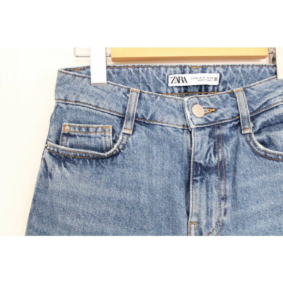 ZARA(ザラ)の【新入荷】●ZARA/ザラ●カットオフデニム/Gパン/ジーンズ/十分丈 インディゴ レディース 34【中古】春夏秋冬 923042 レディースのパンツ(その他)の商品写真