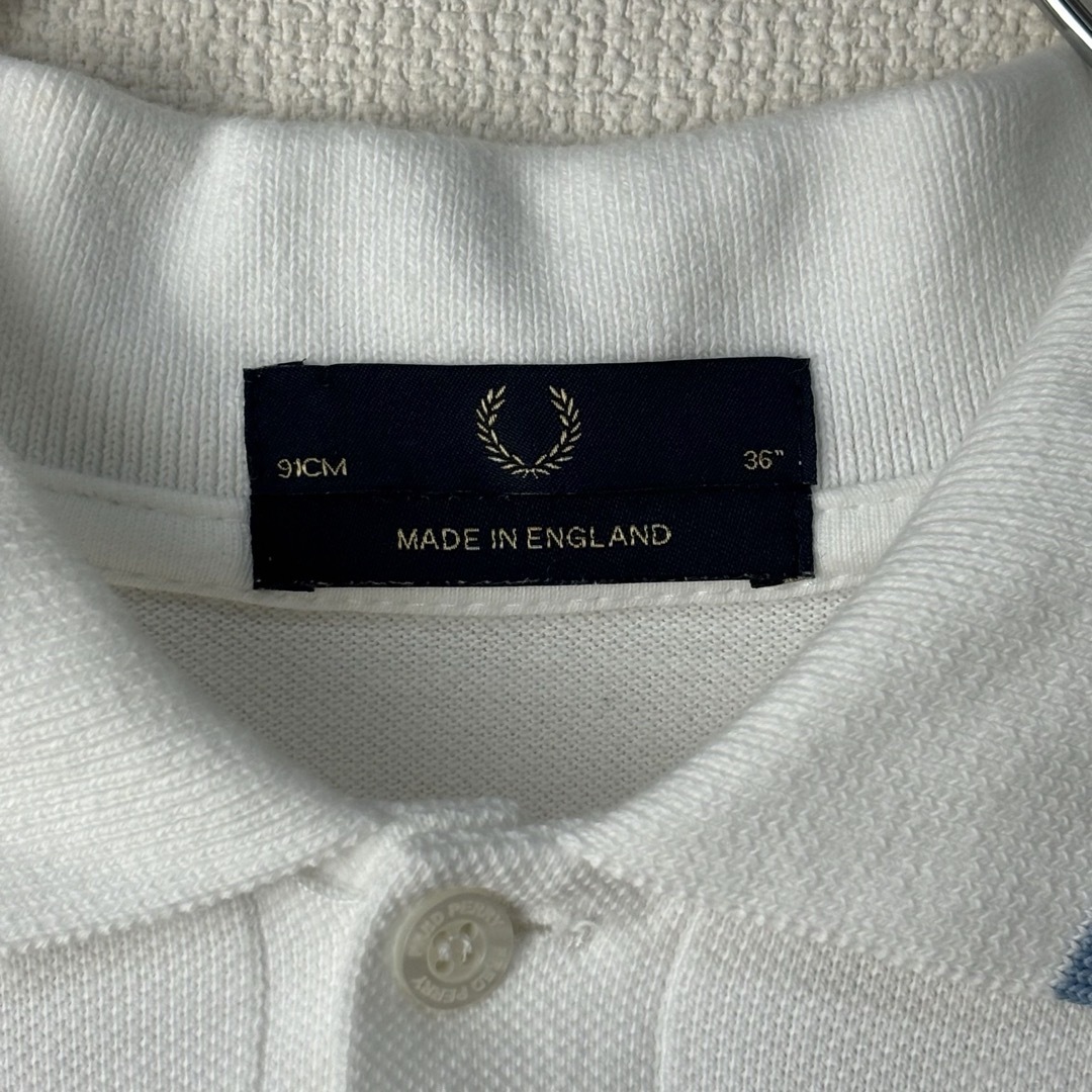 FRED PERRY - フレッドペリー ポロシャツ 半袖 M12 英国製 36 S 白