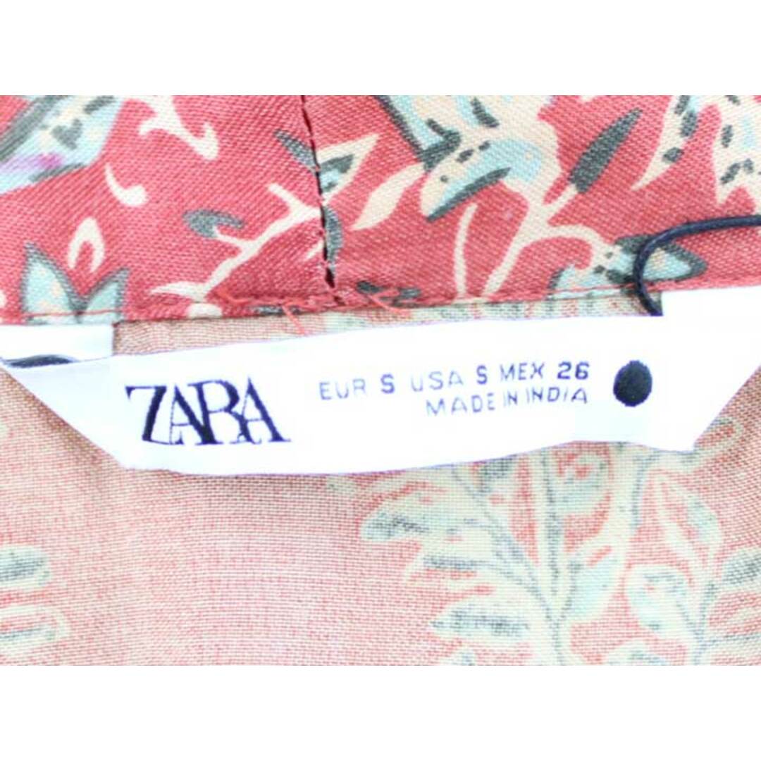 ZARA(ザラ)の【春物新入荷】新品未使用品■ZARA/ザラ■総柄ガウンコート/ロング丈/長袖 オレンジ レディース S 春夏 otr 033042 レディースのジャケット/アウター(その他)の商品写真