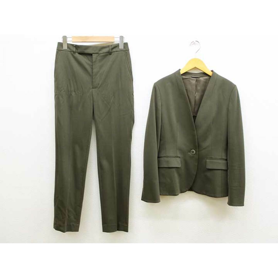 THE SUIT COMPANY(スーツカンパニー)の【春物 新入荷】‡THE SUIT COMPANY/ザ・スーツカンパニー‡ピーチジョンコラボ/パンツスーツ/長袖/十分丈 カーキ レディース 36【中古】 春夏 sut 104042 レディースのレディース その他(その他)の商品写真