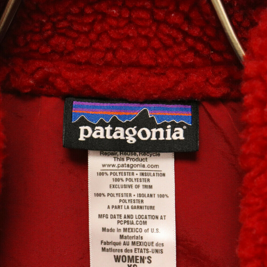 patagonia(パタゴニア)のPATAGONIA パタゴニア 13AW RETRO X ボアフリース ジップアップ ベスト レッド レディース 23081FA13 レディースのトップス(ベスト/ジレ)の商品写真