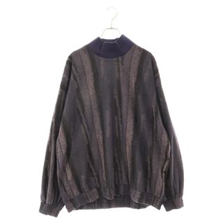 シャリーフ(SHAREEF)のSHAREEF シャリーフ 23AW BRUSHING LINE HIGH-NECK L/S ブラッシングラインデザイン ハイネック ロングスリーブ 長袖Tシャツ パープル 23715067(Tシャツ/カットソー(七分/長袖))