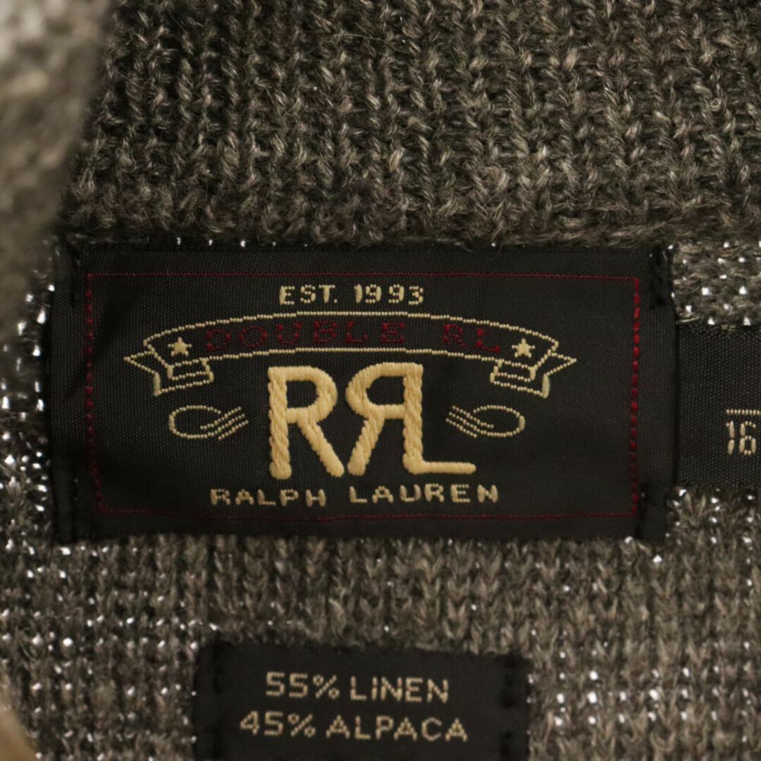 RRL(ダブルアールエル)のRRL ダブルアールエル マルチポケット ジップアップ ドライバーズニット セーター グレー 0160917ZMCR メンズのトップス(ニット/セーター)の商品写真