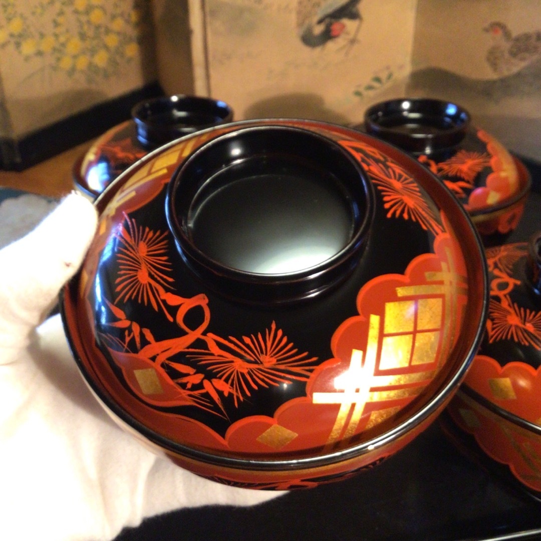 A810 木製漆器 懐石道具 秀衡塗 椀 (丸三漆器)5客箸 5膳 揃え A810 木製漆器 懐石道具 秀衡塗 椀 (丸三漆器)5客箸 5膳 揃え