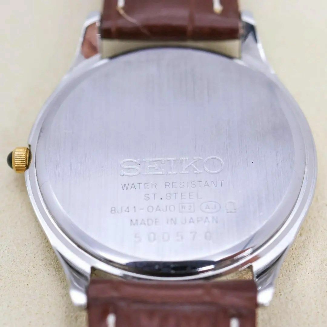 SEIKO(セイコー)の《美品》SEIKO Dolce 腕時計 シェル文字盤 QZ 新品ベルト a メンズの時計(腕時計(アナログ))の商品写真