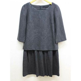 アナイ(ANAYI)の【春物 新入荷】‡ANAYI/アナイ‡セットアップニットワンピース/七分袖/ノースリーブ/膝丈 グレー レディース 36【中古】 春夏 923042(その他)