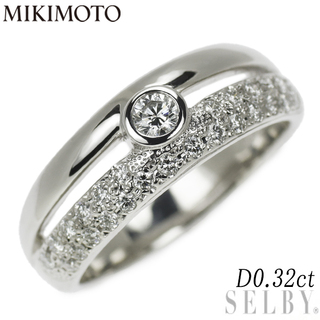 ミキモト(MIKIMOTO)のミキモト Pt950 ダイヤモンド リング 0.32ct(リング(指輪))