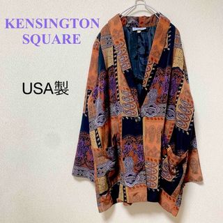 VINTAGE - 古着　KENSINGTON SQUARE　総柄　テーラードジャケット　USA製